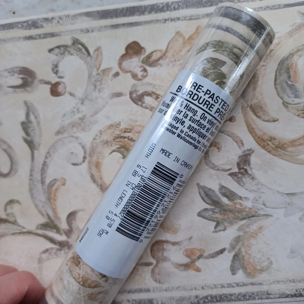 Wallpaper Border Architecture Leaf Victorian Scroll